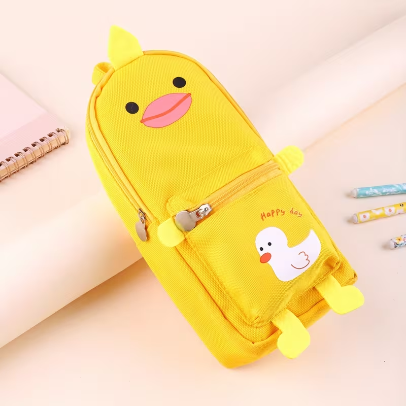 Set of 4 Large-Capacity Cute Cartoon Animal Pencil Cases