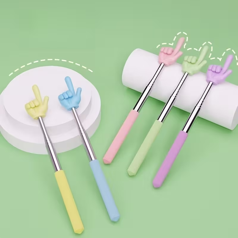 5pc, Random Color, Retractable Dual-finger Reading Rod