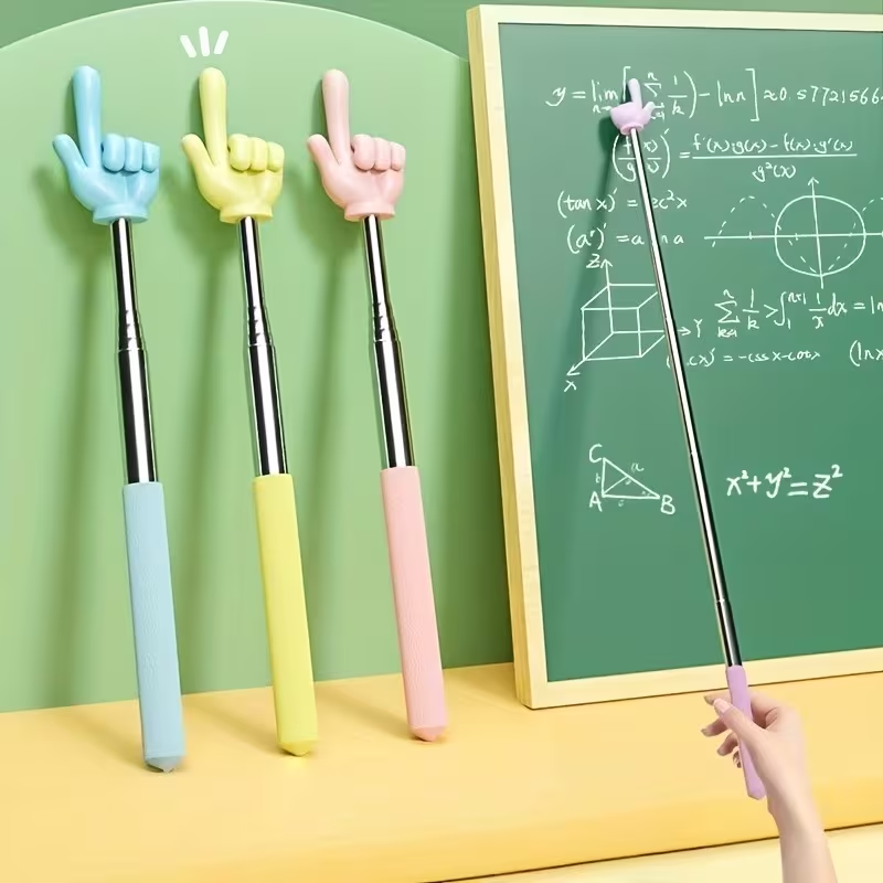 5pc, Random Color, Retractable Dual-finger Reading Rod