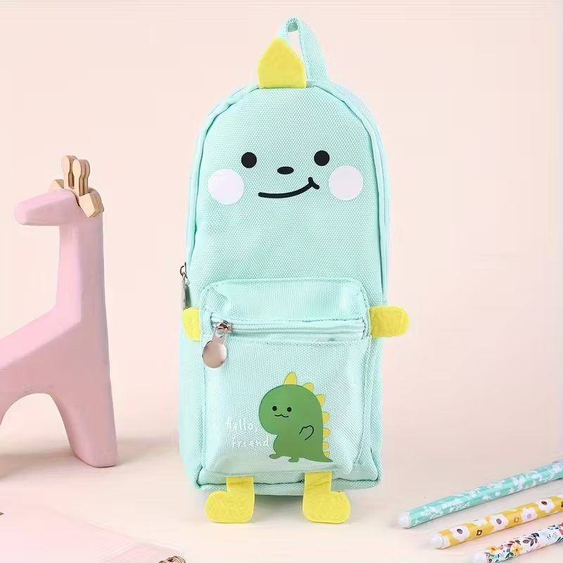 Set of 4 Large-Capacity Cute Cartoon Animal Pencil Cases