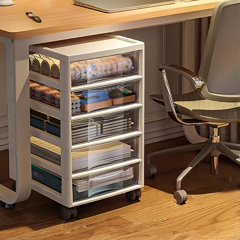 5 Multi-Layer Rolling Storage Cart with Drawer