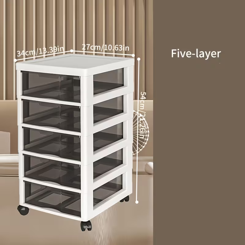 5 Multi-Layer Rolling Storage Cart with Drawer