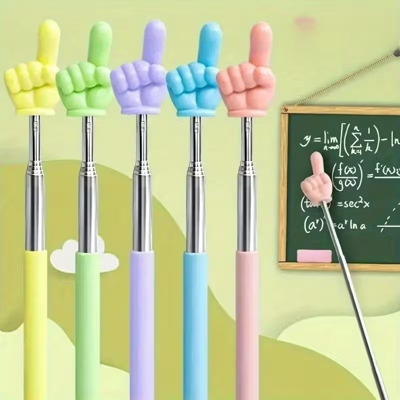 5pc, Random Color, Retractable Dual-finger Reading Rod