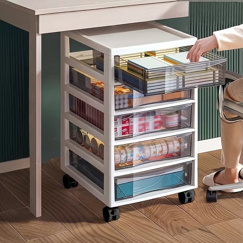 5 Multi-Layer Rolling Storage Cart with Drawer